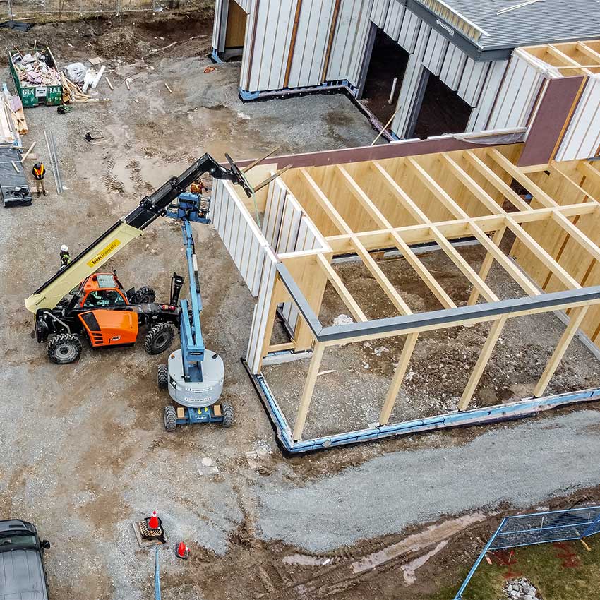 Fab Homes Oakville Fire station in construction